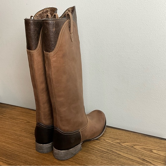 Ariat Paragon Brown and Tan Leather Equestrian Inspired Tall Boots, NIB, Size 11 - Picture 6 of 9